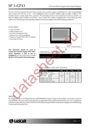 SP 5-GFX1 datasheet  